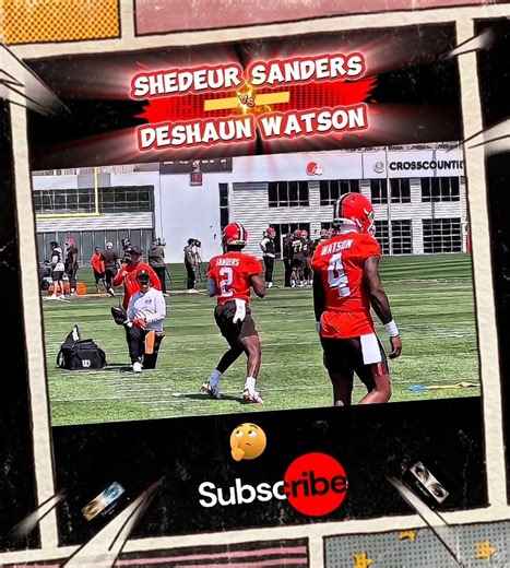 Shedeur Sanders vs Deshaun Watson QB practice at Browns' training camp! #football #viral #fyp