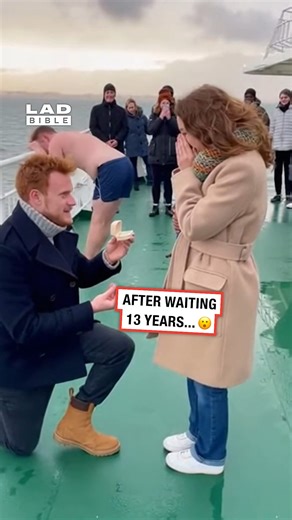 It took him long enough 😅 #proposal #couple #boat | LADbible
