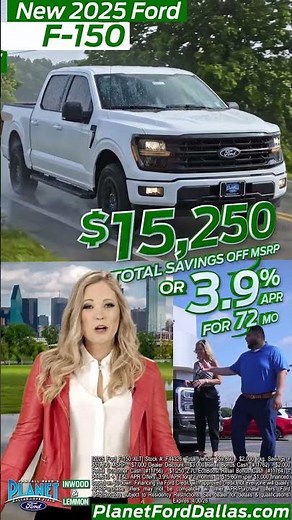 New 2025 Ford F-150 XLT | $15,250 OFF | 3.9% APR for 72m | Ford Dealer in Dallas, TX