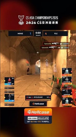 Four Players Gone Instantly by kyosuke #cs2 #cac #asia #hellcase