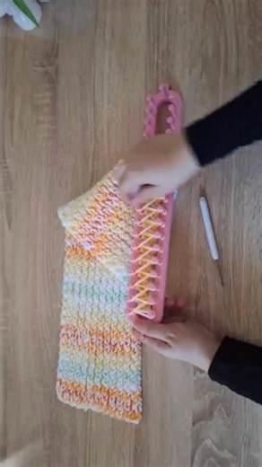 knitting loom for beginners step by step Part 8 | Knitting loom scarf
