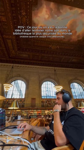 Jim Aves on Instagram: "POV: that day we had the bright idea to finish our track in the most secure library in the world (awkward silence when the headphones got unplugged... 💀) @megan.music @bonsoir.records #pov #remix #techno #viral #nyc"