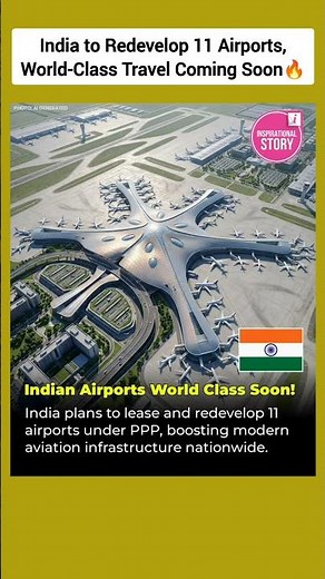 India to Redevelop 11 Airports—World-Class Travel Coming Soon 😱 #shorts