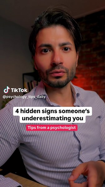 4 hidden signs someone’s underestimating you #psychologytips #selfworth #underestimated #emotionalintelligence #knowyourvalue #socialdynamics #confidenceboost #powerplays #respectyourself #charismatips