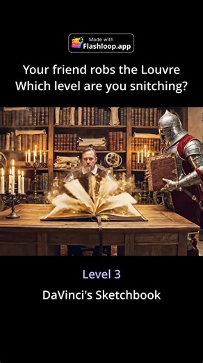 Your friend robs the Louvre Museum, Which level are you snitching? #veo3 #chooseone #fantasy #ancientegypt #cleopatra #atlantis #stmichael #archangelmichael #leonardodavinci #davinci | Aecentralz