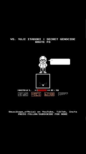 vs. Yuji Itadori | Secret Genocide Route Final Boss (Megalovania x AIZO) | Part 3 #Shorts