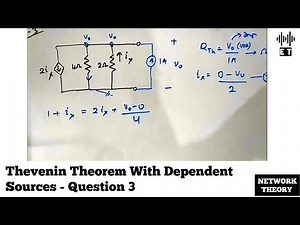 Thevenin Theorem With Dependent Sources | Question 3 | Network Theorems | Network Theory