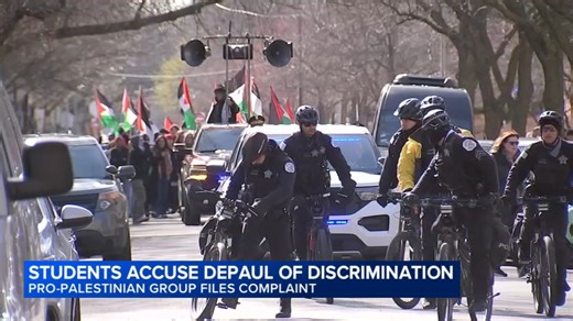Chicago protest: DePaul students call for university to reinstate Students for Justice in Palestine at Lincoln Park school