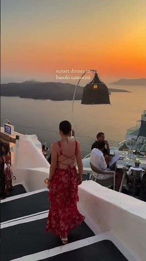 🌅 SUNSET DINING IN SANTORINI: Barolo Restaurant’s Secret Rooftop (Best Views!) 🇬🇷✨