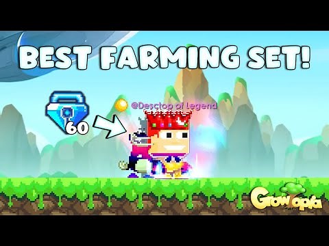 Best Farming Set in Growtopia! (Easy gems + 1 Hit all blocks)