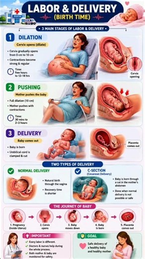 Baby Ka Janam Kaise Hota Hai, Normal Delivery, Pregnancy, Birth Process ll