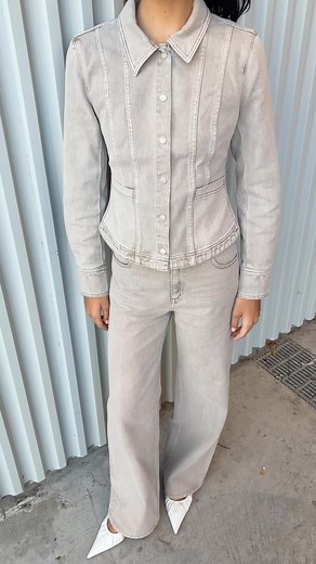 KOOKAÏ on Instagram: "Double Denim. Discover the Kai Snap Jacket and Straight Leg Jeans, available in boutiques and online #kookai"