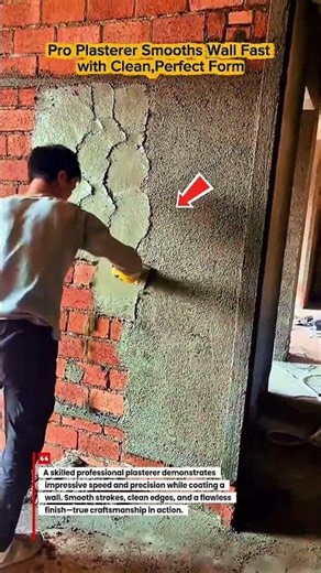Pro Plasterer Smooths Wall Fast with Clean, Perfect Form
