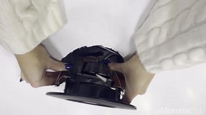 Maxxima 5 in. and 6 in. Adjustable Recessed LED Gimbal Downlight, Black Trim, 1000 Lumens, 5 CCT Color Selectable 2700K-5000K MRL-611555B