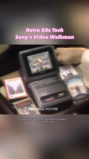 The History Source on Instagram: "The Sony Video Walkman, launched in the late 1980s, was a portable video player that aimed to build on the success of Sony’s Walkman and expand their lineup. By the late ‘80s, VCRs were everywhere, and owning or renting VHS movies was the norm. Sony sought to capitalize on this trend with the idea of a portable video player. The device allowed users to watch videos on the go with a small screen and a built-in VHS player for 8mm tapes. Despite its innovative desi