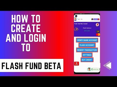 How to create Account or Login on Flash fund Beta Application