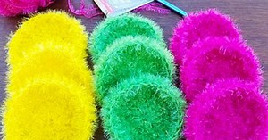 Easy Way To Crochet A Dish Scrubbie With Free Pattern