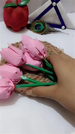 Diy pinterest flower 🌹 #shorts #craft #trending