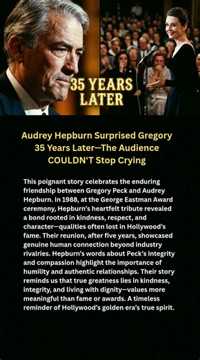 Audrey Hepburn Surprised Gregory 35 Years Later—The Audience COULDN'T Stop Crying#shorts #viral