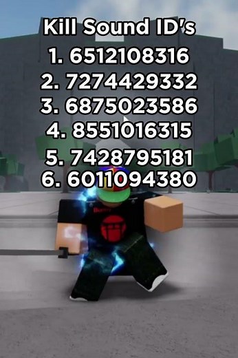 Kill Sound Ids In TSB #thestrongestbattlegrounds #roblox #tsb