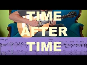 TIME AFTER TIME (Cyndi Lauper) Fingerstyle Guitar Tutorial by David Plate