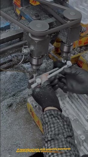 Dual-Spindle 2-Hole Drilling Machine Tapping Metal Cabinet Pull Handles #factory