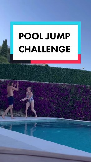 POOL JUMP CHALLENGE 😂 @angelo_legrand