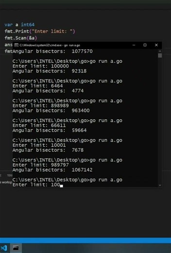 go | Euler project 'Angular Bisectors' | CodeLearning