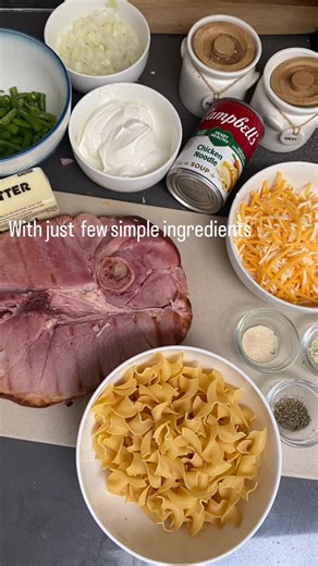Raquel | Easy Recipes & More on Instagram: "Got leftover ham? 🎉 Our ham casserole with noodles is the perfect recipe for that leftover ham! Savory, satisfying and simple to whip up - it’s a yum win-win! Want to know more? Check out the link in profile. #HamCasseroleNoodles 🍲 #leftoverham #casserole #casserolerecipe #comfortfood #organizedisland #easydinner #budgetfriendly #cheapdinnerideas #moneysavingmeal"