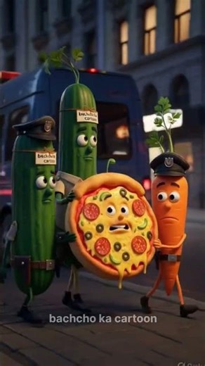 Pizza Arrested For Bad Health 🍕🚔 | Shocking Cartoon Story #shorts #trending #youtubeshorts #ai