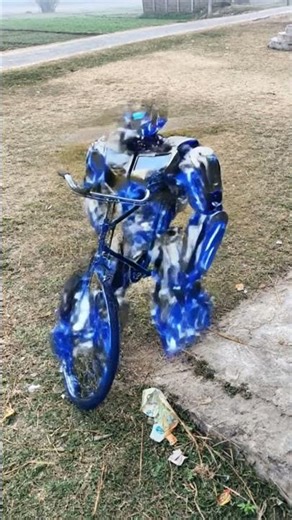 bicycle Robot 😱 power of AI #viral #shortsfeed #shorts #robot