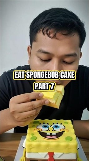 eating Spongebob cake part 7 #shortsfeed #asmr #ai #shorts