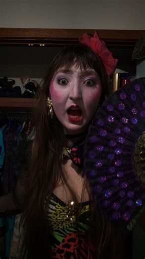 Alana O'Brien on Instagram: "Queen Chappell!!💃🎠💐🐆 . . @chappellroan #chappellroan #burlesque #makeup #costume #fandancing #makeuplook #chappell #goodluckbabe"