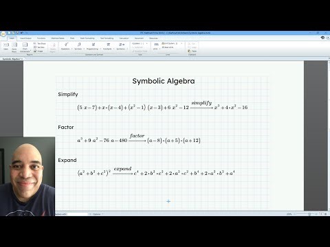 Mathcad Prime - Symbolic Algebra