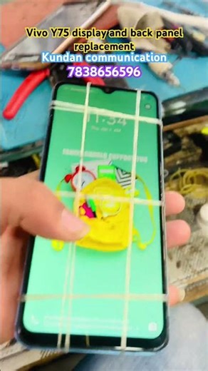 Vivo y75 display and back panel #kundancommunication
