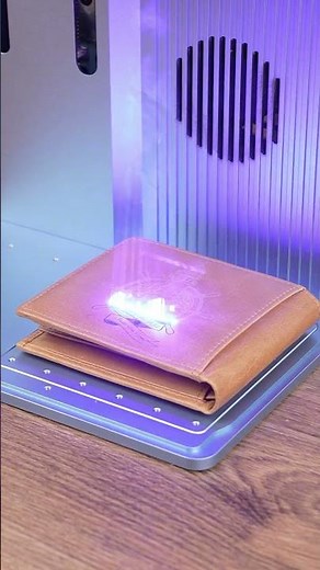 Sculpfun G9: Fast & safe engrave decoration on leather wallet #sculpfung9 #laserengraving #diy