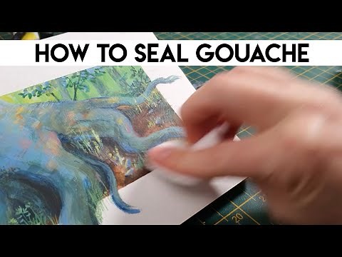 Sealing gouache paintings with wax medium ✶ varnish and protect your gouache sketchbook or artwork