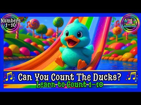 Can You Count The Ducks | 1-10 Sliding Ducks | Magic Mini Monsters #magicminimonsters