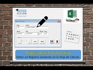 Visual Basic Excel #6 Modificar o Editar un Registro Existente en la Hoja de Cálculo