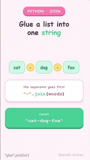 Join a List into a String in Python the Right Way