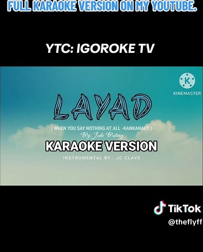 Siya na gayam nan layad ay kanan da 🎶 🎵 Layad Karaoke Version #igorotsongs #igorotiktokers #kankanaeysong #onemuzic