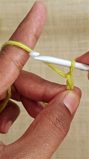 Crochet Chain Stitch | Crochet Basics #3a 🧶 #crochet #Shorts