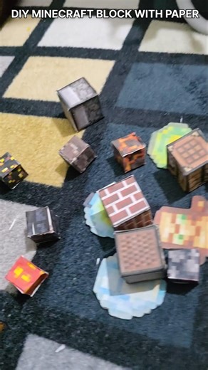 DIY minecraft blocks at 🏡home made with paper editing #editing #shortvideo #trending #viralreel