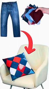 DIY Pillow from Old Jeans Miarti🧵✂️ | Miarti - Wiederverwendung