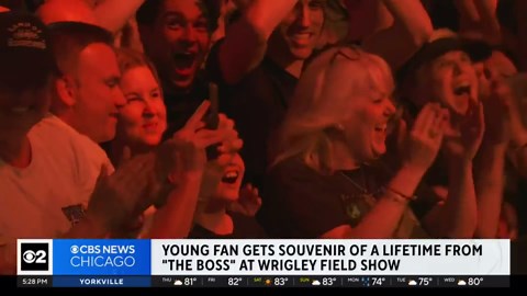 Young Springsteen fan gets unique souvenir from the show