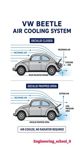 How VW Beetle Air Cooling System Works? 🚗💨 | Air-Cooled Engine Explained 😱