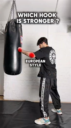 EUROPEAN vs AMERICAN HOOK🥊 #boxer #boxingcoach #boxingtraining #boxing #boxingtechnique