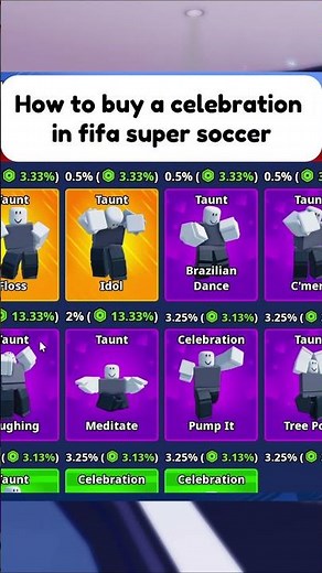 How to BUY a CELEBRATION in Fifa Super Soccer