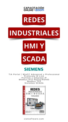 Ingeniero José Luis Gómez on Instagram: "🖥️ De cero a SCADA profesional con WinCC Convierte tus conocimientos en resultados de planta: aprende paso a paso con ejemplos guiados y diagnóstico en vivo. Verás arquitectura PLC–HMI–SCADA, tags, alarmas e históricos, PROFINET con S7-1200, Modbus RTU/TCP para PLC-PLC y VFD, IO-Link para sensórica inteligente y SQL Server para registro y reportes. Recibirás clases en vivo, aula virtual con grabaciones, asesorías entre semana, grupo de WhatsApp de soport