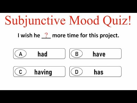 Subjunctive Mood Quiz! Learn and improve English Grammar!